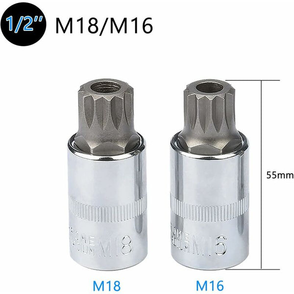 10 Pcs M4 M18 Torx Spline Bit Socket Set Triple Square With Storage Case Sockets & Socket Sets
