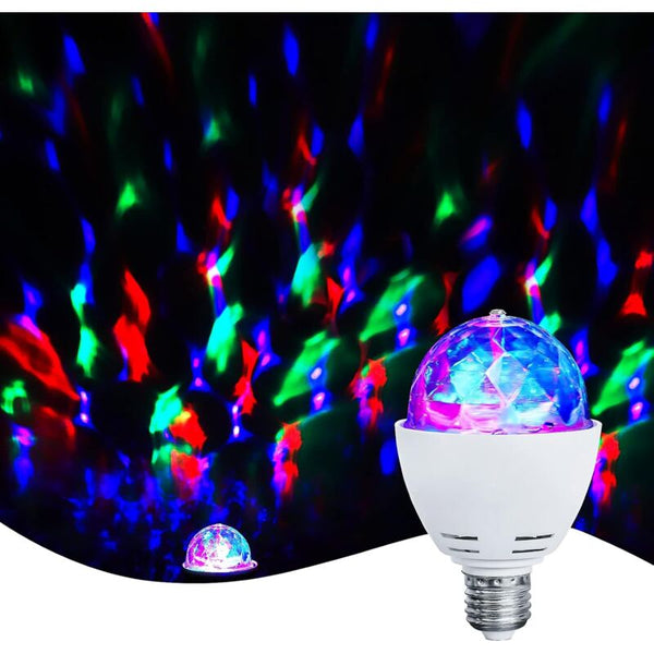 Led Party Lampautomatic Rotating 3W Multi Color Light Bulb Disco Effect Suitable For All Lamps With E27 Light Bulbs