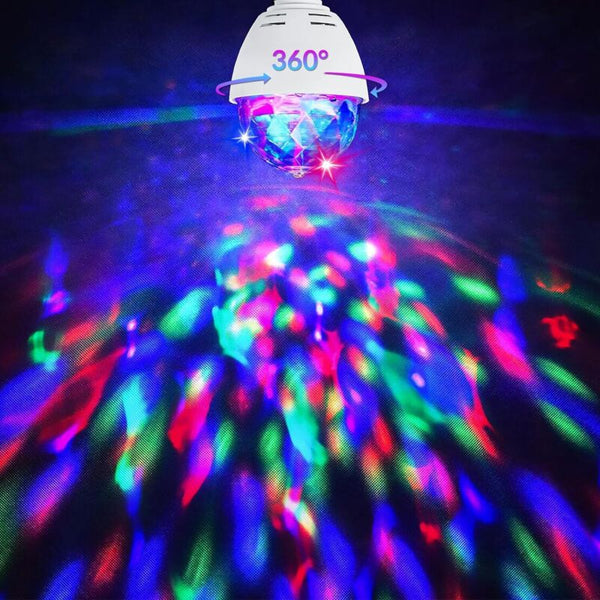 Led Party Lampautomatic Rotating 3W Multi Color Light Bulb Disco Effect Suitable For All Lamps With E27 Light Bulbs