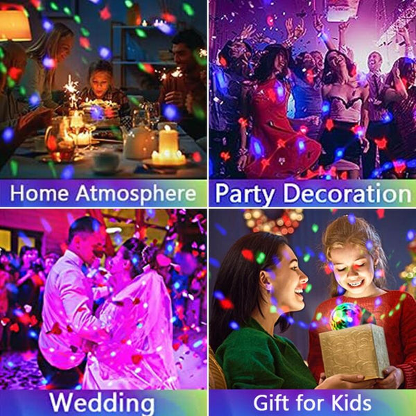 Led Party Lampautomatic Rotating 3W Multi Color Light Bulb Disco Effect Suitable For All Lamps With E27 Light Bulbs