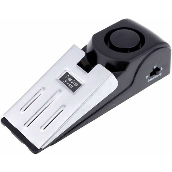 Mini Wireless  Triggered Wedge Shaped Door Stopper Alert Home Security System Alarm Block Jammer Black Door Stops