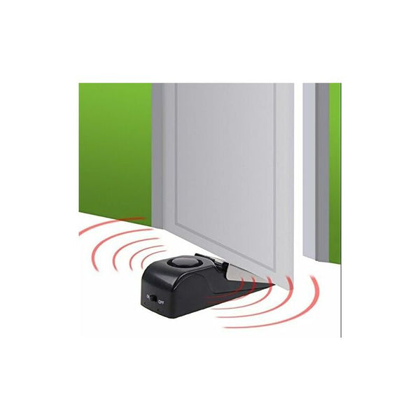 Mini Wireless  Triggered Wedge Shaped Door Stopper Alert Home Security System Alarm Block Jammer Black Door Stops