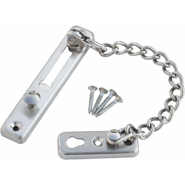 Silver Chain Sliding Security Lock For Doors Interior & Exterior Use Door Locks & Lock Mechanisms