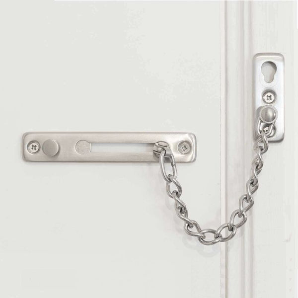 Silver Chain Sliding Security Lock For Doors Interior & Exterior Use Door Locks & Lock Mechanisms
