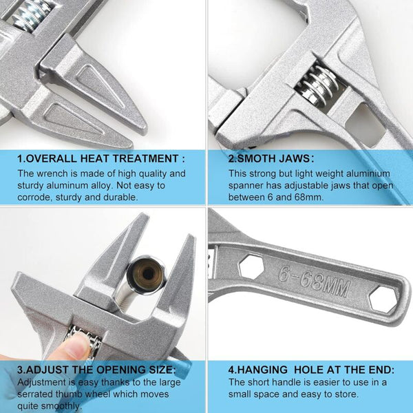 Wrench 6 68Mm Short Shank Aluminium Alloy Plumber Tool Other Wrenches & Spanners