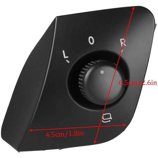 Exterior Side Mirror Adjustment Switch Button Pearl Replacement For Ibiza 2009 2015 6J1959565 Black Mirrors