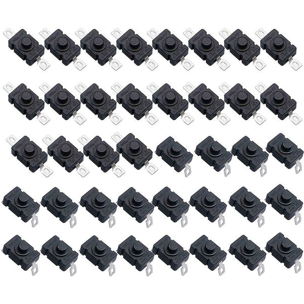 40Pcs Self Locking Push Button Switch For Kan 28 Mini Flashlights