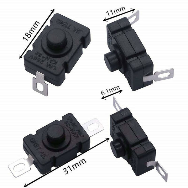 40Pcs Self Locking Push Button Switch For Kan 28 Mini Flashlights