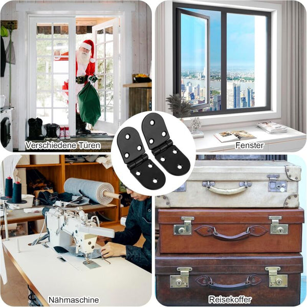 4 Pcs Stainless Steel 180 Degree Folding Table Hinges With Screws Door Hinges
