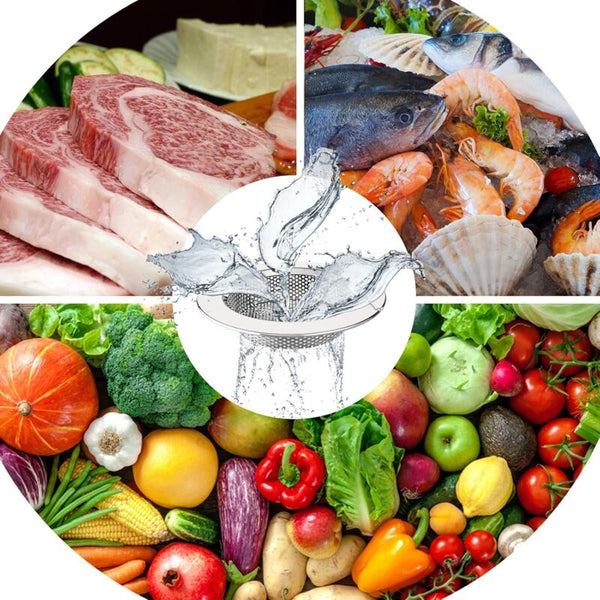 Kitchen Sink Strainer Stainless Steel Drain Dishwasher 3 Pack Drain Stoppers & Strainers