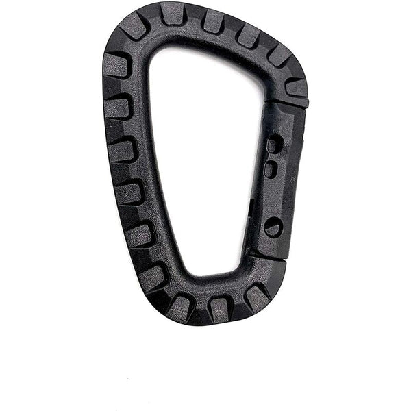 5 Pack Plastic Carabiners Black D Shaped Other Hiking Equipment