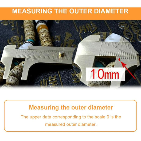 Vernier Caliper Mini Brass Double Scale For Precision Outside Vernier Calipers