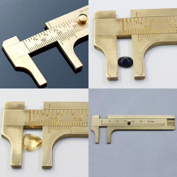 Vernier Caliper Mini Brass Double Scale For Precision Outside Vernier Calipers
