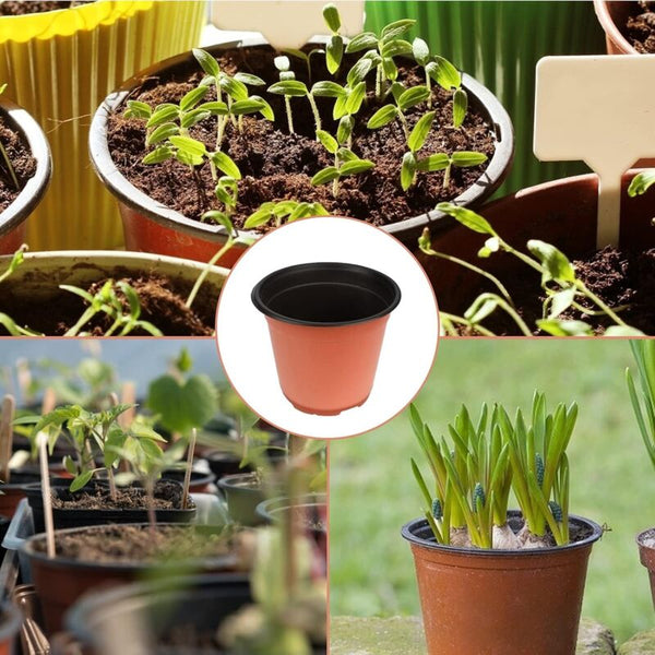 100 Pcs 10Cm(Diameter) Soft Plastic Seed Pot Seedling Baskets Pots Window Boxes