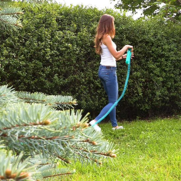 Garden Hose Flat Irrigation Water Lance For Holes Ready To Connect 7.5 Meters Green Hoses