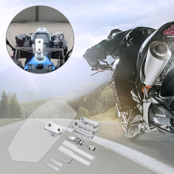 Motorcycle Windshield Adjustable Clip On Windscreen Extension Spoiler Deflector For Motorcycle Transparent Other Motorcycle Accessories