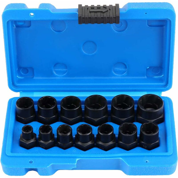 13 Pcs Twist Socket Set 9.5Mm Damaged Bolt Extractor Handle Nut Sets For Locking Wheel Removal Sockets & Socket Sets