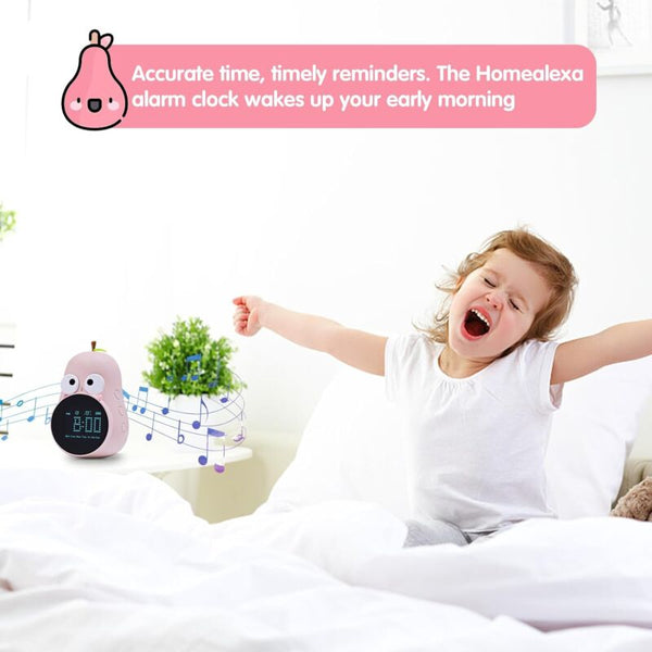 Kids Alarm Clock Light Cute Bulb Creative Bedside Lamp Night Programmable Snooze Wake Up For Girls Alarm Clocks & Clock Radios