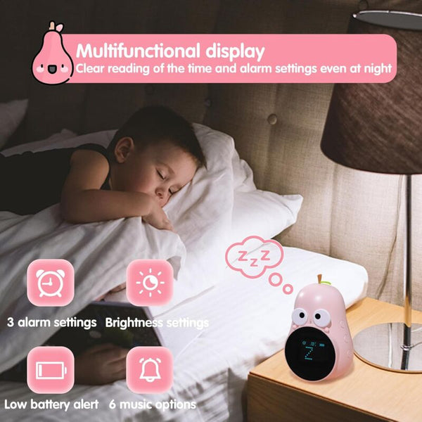 Kids Alarm Clock Light Cute Bulb Creative Bedside Lamp Night Programmable Snooze Wake Up For Girls Alarm Clocks & Clock Radios