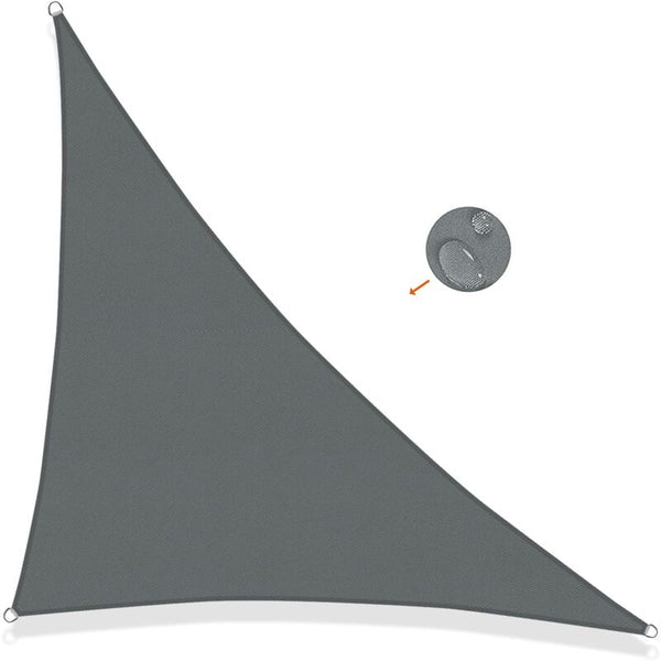 Triangular Shade Sail 3X3x3m Waterproof Cloth Uv Protection For Patio Garden Terrace Outdoor Balcony Gray Shade Sails