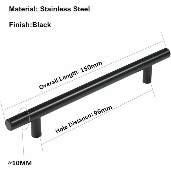 20 Pcs Black Furniture Handle Kitchen Cabinet T Handles Drawer Cupboard Furniture Parts