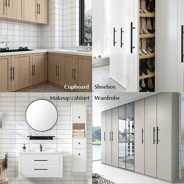 20 Pcs Black Furniture Handle Kitchen Cabinet T Handles Drawer Cupboard Furniture Parts