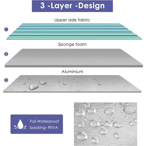 200 X 200Cm Large Waterproof Sandproof Picnic Blanket 3 Layer Beach With Carry Handle Outdoor Mat Picnic Rugs