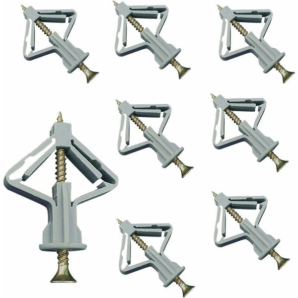 150 Pieces Plasterboard Anchors With Screws Wall Fixings Hollow Screws & Bolts