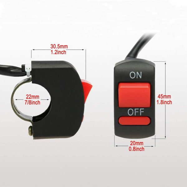 1 Piece Motorcycle Handlebar Switch On Off Push Button Bike Motorbike Tuning Part For U5 U7 U2 Led Headlight Scooter Other Motorcycle Accessories