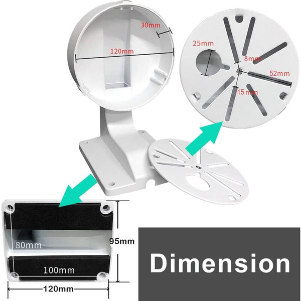 Security Camera Junction Box Bracket Cable Management Enclosure Compatible With Metal Dome Cameras Strong Powder Security Cameras
