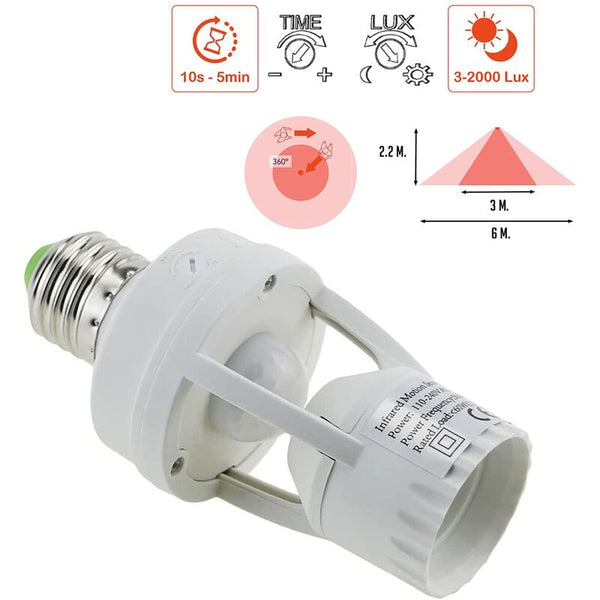 Pir Motion Sensor Light Bulbs With E27 Base For Indoor Use Time And Setting Smart Light Bulbs