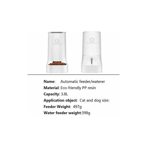 Automatic Food/Water Dispenser Fountain 3.75Lx 2 Pieces Dog/Cat Food/Pet Bowl Accessories Bpa Free Dishes Feeders & Fountains