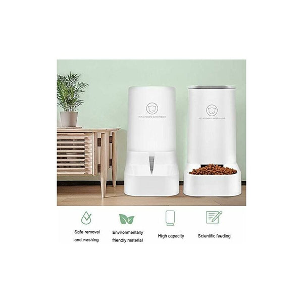 Automatic Food/Water Dispenser Fountain 3.75Lx 2 Pieces Dog/Cat Food/Pet Bowl Accessories Bpa Free Dishes Feeders & Fountains