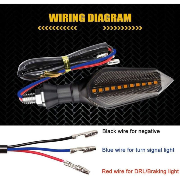 4 Pcs 12V Universal Motorcycle Turn Signal Indicator Amber Light Dual Color 17 Led Blue Lamp Other Lighting Parts