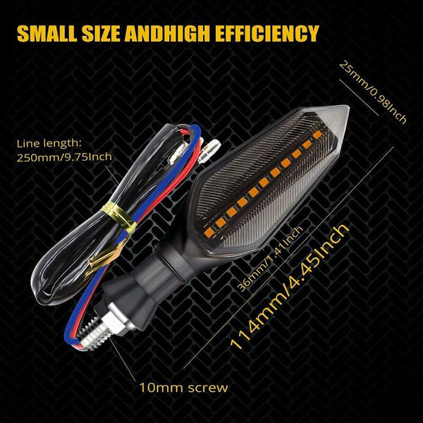 4 Pcs 12V Universal Motorcycle Turn Signal Indicator Amber Light Dual Color 17 Led Blue Lamp Other Lighting Parts