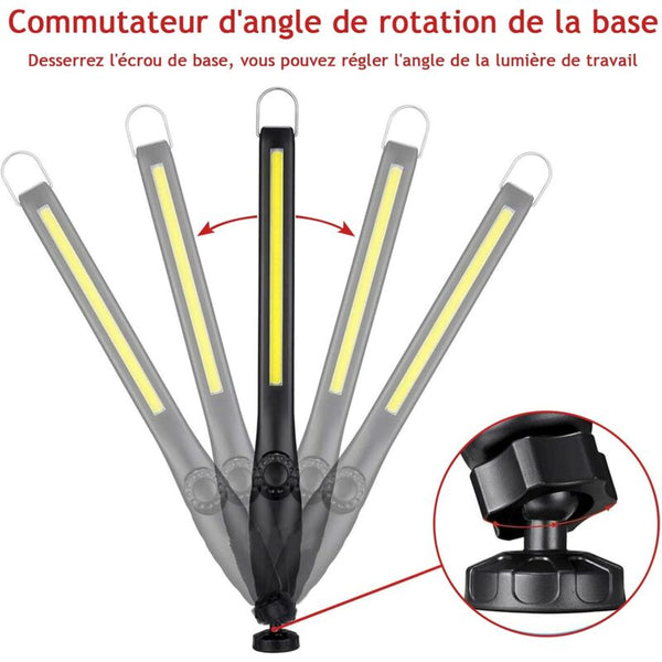2 Pcs Magnetic Led Work Light Super Bright Rechargeable Flashlight For Garage Camping Hiking Car Repair Emergency Torches & Work Lights