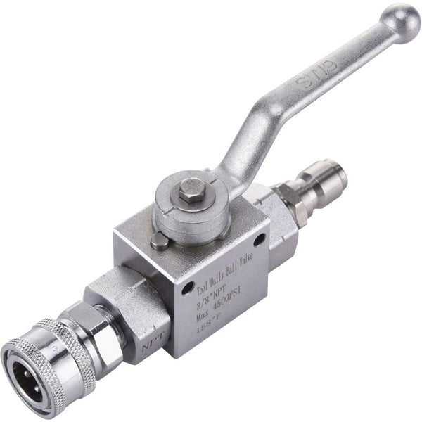 Tool Daily Pressure Washer Ball Valve Kit 3/8" Quick Connect For Hose 4500 Psi Pressure Washers