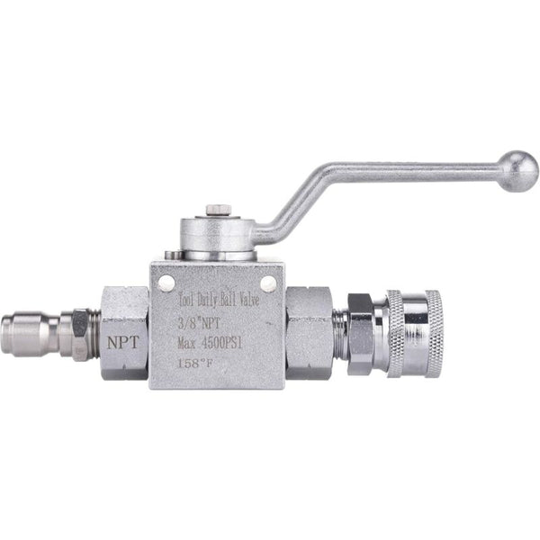 Tool Daily Pressure Washer Ball Valve Kit 3/8" Quick Connect For Hose 4500 Psi Pressure Washers