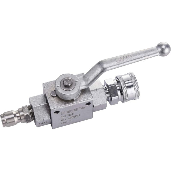Tool Daily Pressure Washer Ball Valve Kit 3/8" Quick Connect For Hose 4500 Psi Pressure Washers