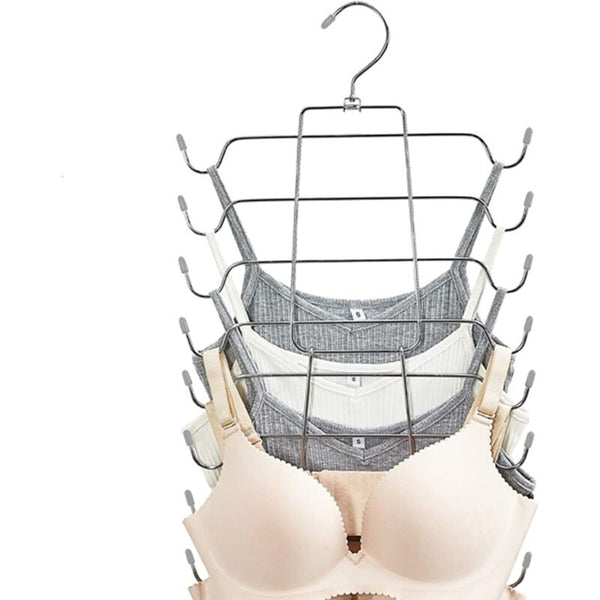 Foldable Space Saving Hanger Multi Layer Camisole Multifunctional Metal Hangers Ideal For Underwear Belts Clothes Hangers