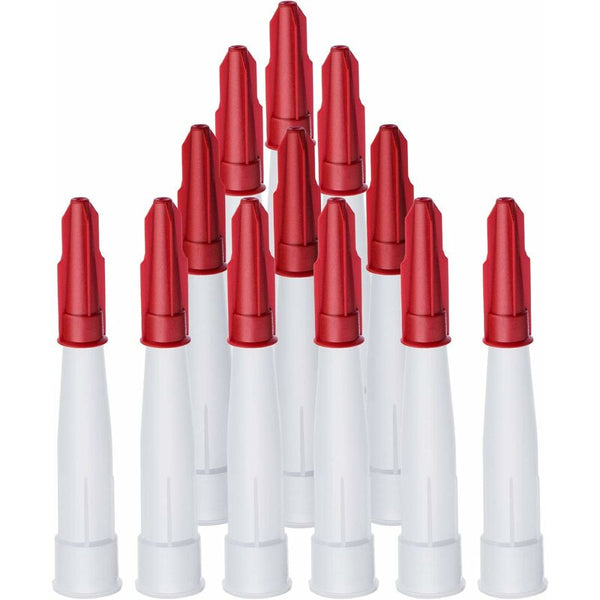 24 Pack Caulk Nozzle Caps Includes 12 White Nozzles And Red Plastic Glue Guns