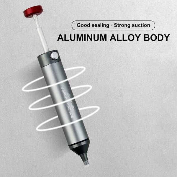 Desoldering Pump With High Temperature Resistant Silicone Nozzle Premium Aluminum Housing Stronger Suction Power Soldering Guns & Irons