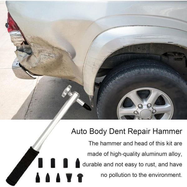Car Dent Repair Tool Strong Hammer Tap Down With 9 Heads Portable Hand Tools Kit Puller For Dent Repair Kits & Tools