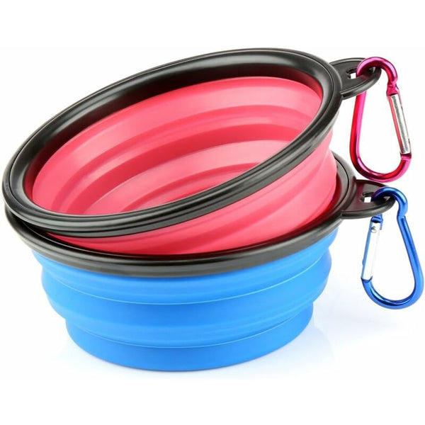 2 Dog Bowl Foldable Travel Water Portable Cat Pet Silicone Food Small Dog Bowls
