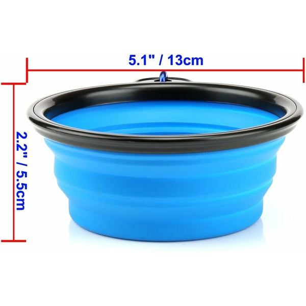 2 Dog Bowl Foldable Travel Water Portable Cat Pet Silicone Food Small Dog Bowls