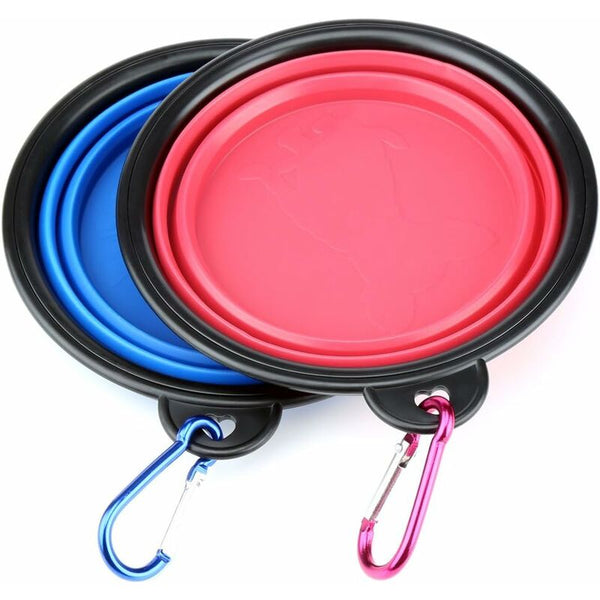 2 Dog Bowl Foldable Travel Water Portable Cat Pet Silicone Food Small Dog Bowls