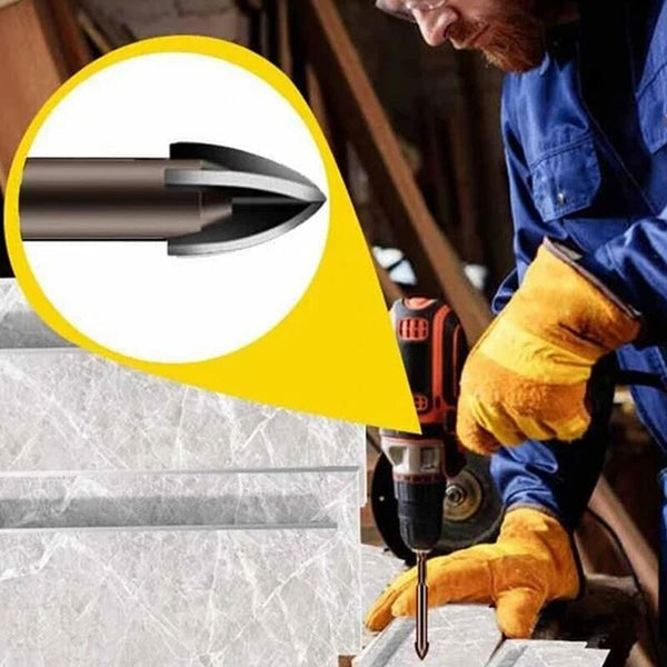 5 Pcs Triangle Drill Bit Set Carbide Tile Bits Efficient Universal Drilling Tool For Glass Concrete Drill Bits