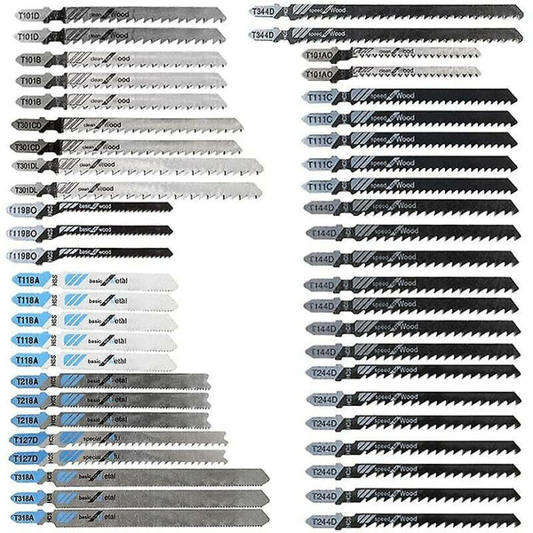 48 Piece T Shank Jigsaw Blades Set For Wood Plastic Metal Cutting Other Saw Blades