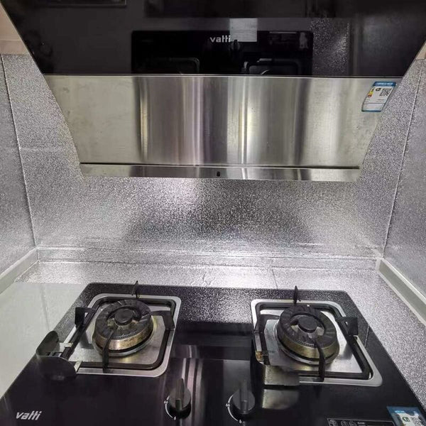 Silver Waterproof Kitchen Foil Wallpaper 40Cm X 3M Wallpaper Rolls & Sheets