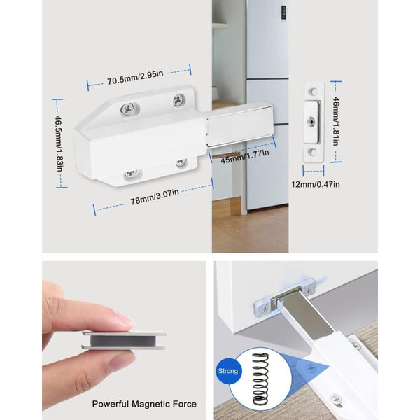 Push To Open 2 Pieces Door Cupboard Magnet Closure For Cabinet Drawer System Magnetic Latch Lock Kitchen Cabinet Doors And Fronts